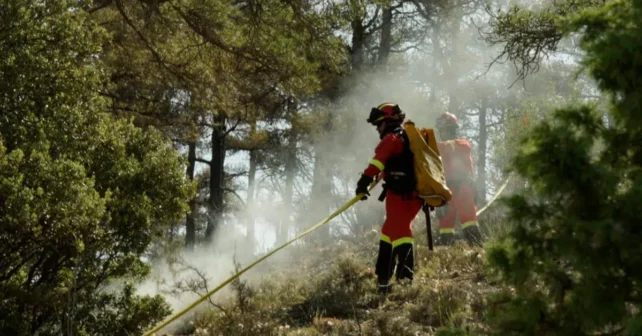 Incendio forestal Corbalán Teruel controlado