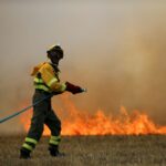 Incendie de forêt à La Estrella (Tolède), le niveau de danger baisse