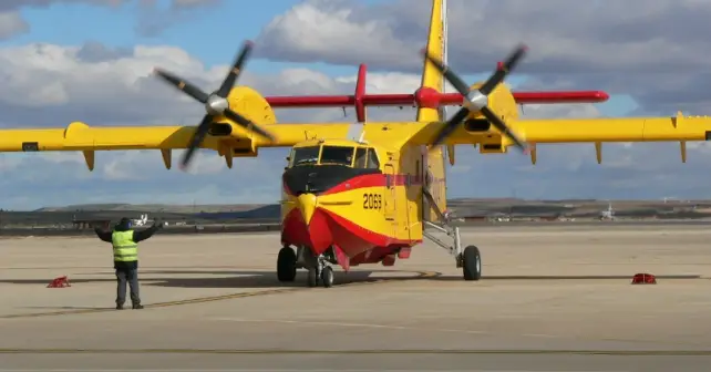 Aviones anfibios incendio forestal Madeira España