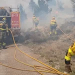 La commune de Corbalán (Teruel) est confinée en raison d'un incendie de forêt